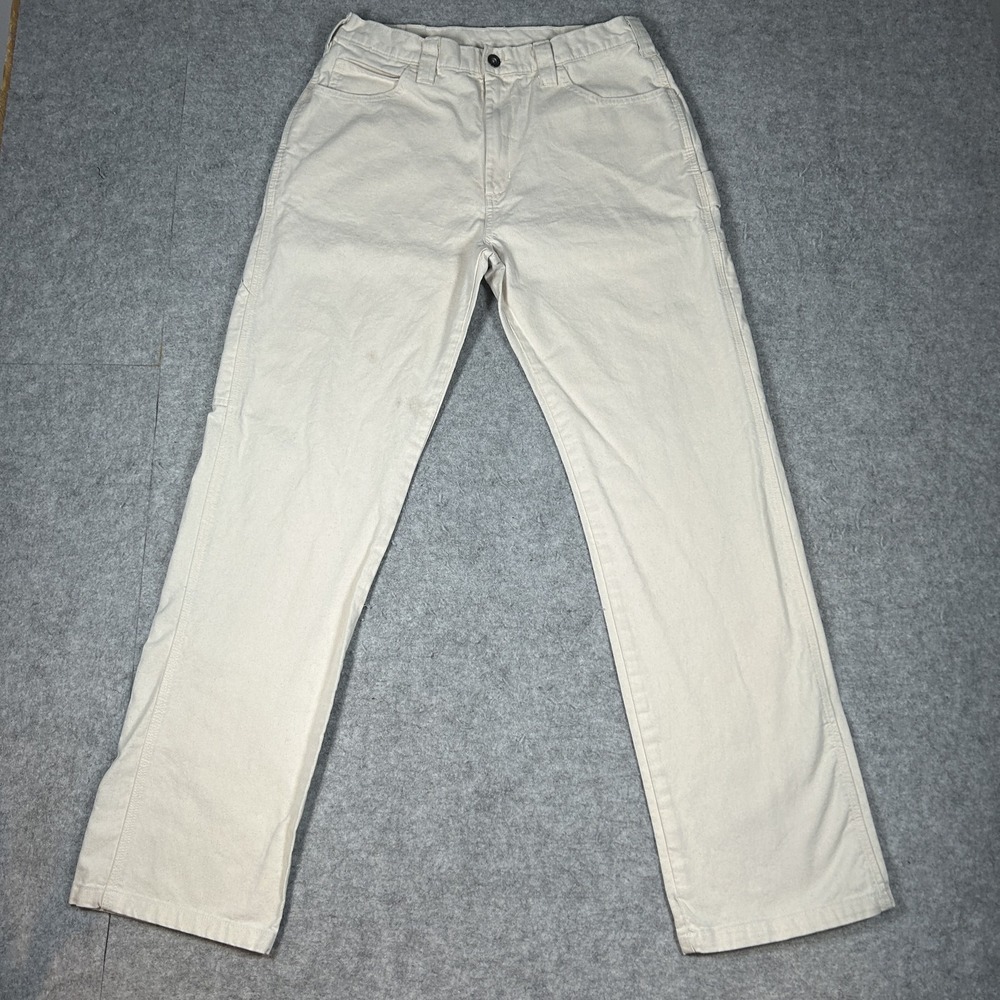 Vintage Dickies Pants Mens 32x32(25x30) Off-White / Natural Y2K Carpenter Cream